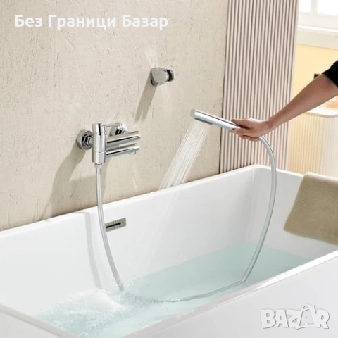 Нов Смесител за баня вана/душ въртящ чучур аератор хром месинг кран, снимка 3 - Други стоки за дома - 53738702