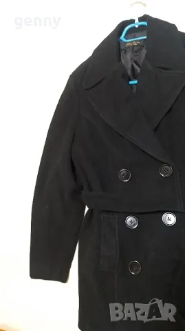 -50% Черно палто, 80%вълна