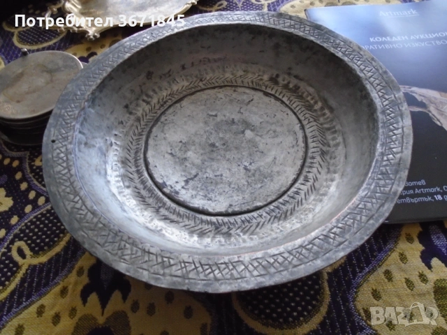много стар бакърен съд, красиво гравиран, снимка 3 - Антикварни и старинни предмети - 53195699