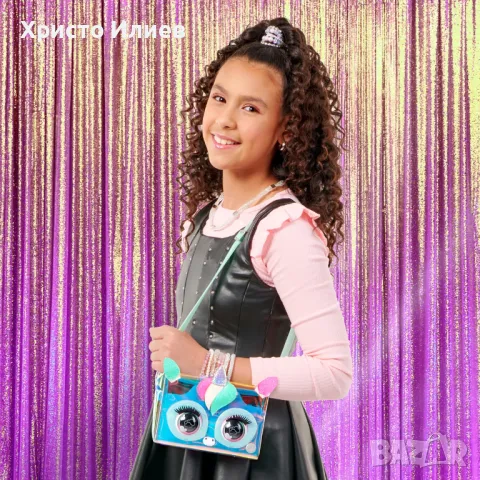 Детска Интерактивна чанта еднорог PURSE PETS с отблясък и звуци Spin Master, снимка 6 - Други - 47457588