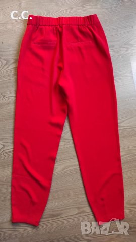 Елегантен червен панталон, р-р 34, снимка 3 - Панталони - 42692043