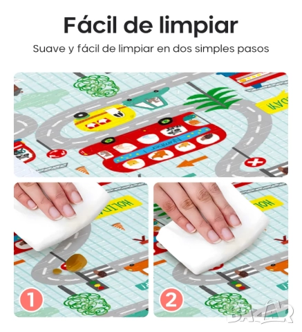 Детско Килимче за Игра от Термоизолираща Пяна 180/200, снимка 4 - Други - 52886740