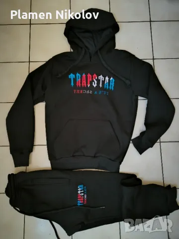 Тийнейджърски черен памучен екип и тениска TRAPSTAR, снимка 5 - Спортни дрехи, екипи - 48289305