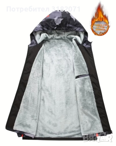 3XL зимно яке с качулка и топла мека подплата, снимка 3 - Якета - 52982342
