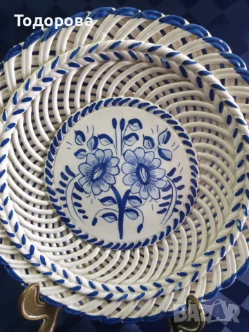 Порцеланова ажурна чиния за стена, снимка 2 - Други - 47473613