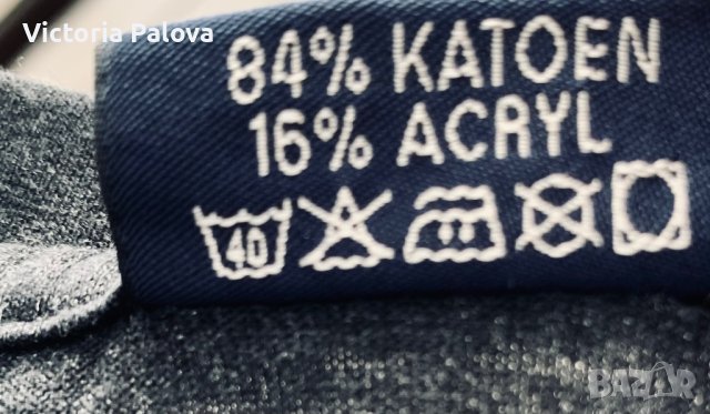 Тъмносива тениска vintage VROOM&DRESSMANN Холандия, снимка 4 - Тениски - 41753084