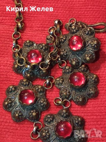 ВЪЗРОЖДЕНСКА БРОНЗОВА ФИЛИГРАННА ОРНАМЕНТИРАНА ОГЪРЛИЦА СТАРА МАЙСТОРСКА РЯДКА ИЗРАБОТКА ЕТНО 17639, снимка 17 - Антикварни и старинни предмети - 31358787