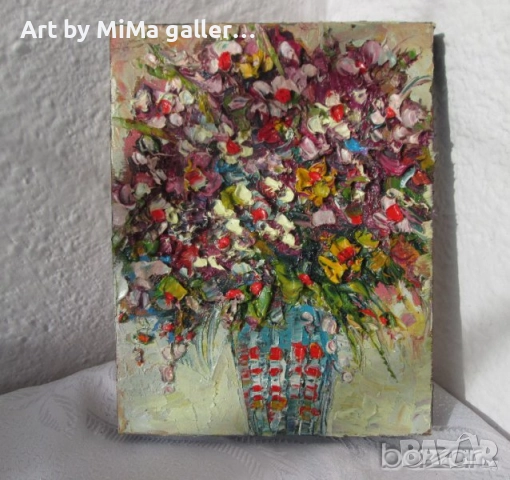 Различни картини: Цветя ваза букет, flower, flowers, painting - Мима / Art by MiMa, paintings, снимка 6 - Картини - 31909927