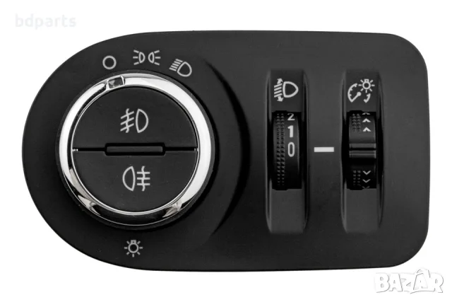 Ключ за светлини фарове, Opel, Corsa D, С Регулиране, Черен