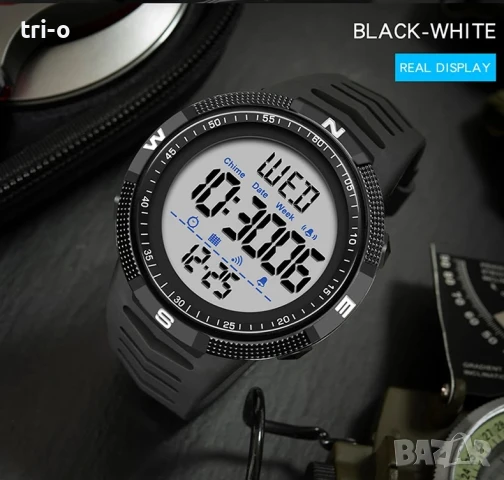 SANDA Мъжки Дигитален Спортен Часовник Военен Удароустойчив Водоустойчив, снимка 2 - Мъжки - 51379477