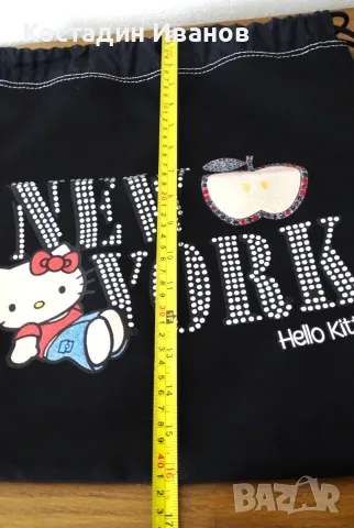 Hello Kitty New York текстилна раница, снимка 4 - Раници - 56312864
