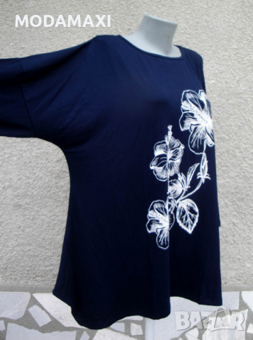 3XL/4XL Нова туника Azra с цвете , снимка 5 - Блузи с дълъг ръкав и пуловери - 36242138