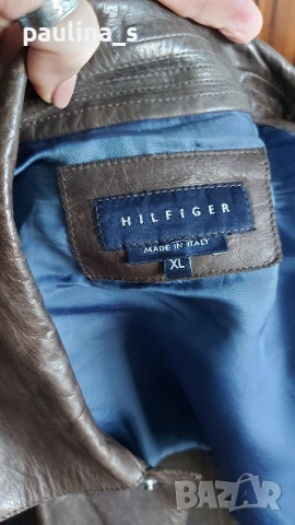 Винтидж / "Tommy Hilfiger" / Мъжко яке от естествена кожа , снимка 8 - Якета - 53265458