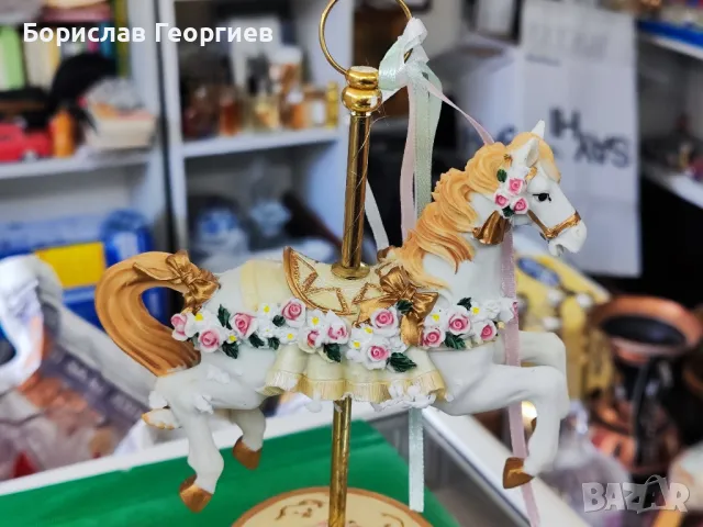 Нова музикална въртележка с кон полирезин, снимка 5 - Статуетки - 49808037
