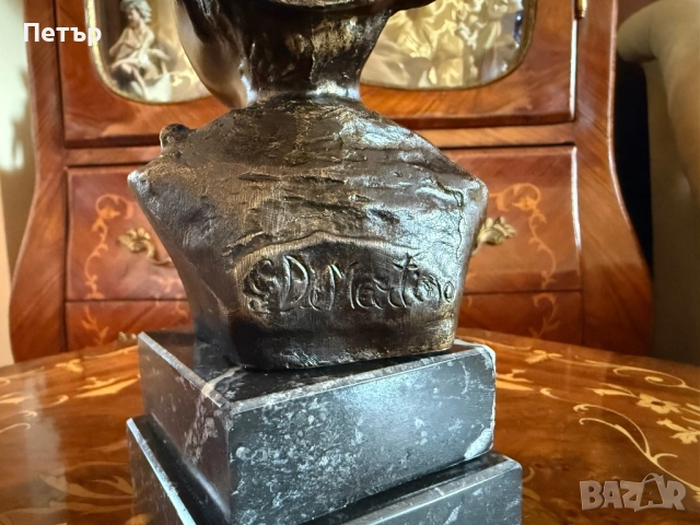 Малък бронзов бюст “Scugnizzo” на Giovanni De Martino , снимка 6 - Антикварни и старинни предмети - 51768421