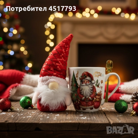 Коледен подаръчен комплект с чаша, лъжичка и мека играчка – моментална празнична атмосфера у дома, снимка 5 - Коледни подаръци - 52570515