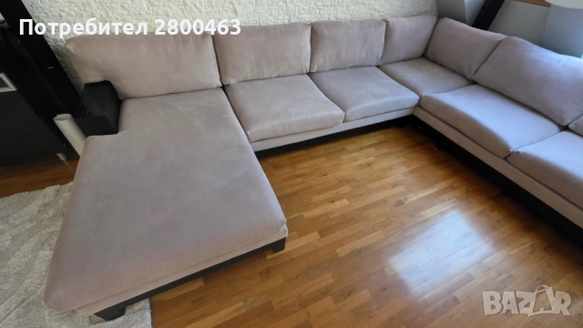 Ъглов диван голям П-Образен, снимка 6 - Дивани и мека мебел - 53783586