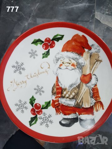 Коледни чинии 26 см, снимка 3 - Чинии - 39024596