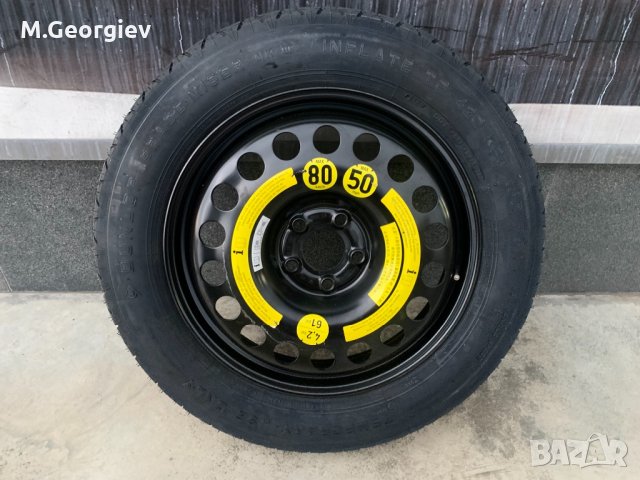 ЧИСТО НОВА ОРИГИНАЛНА РЕЗЕРВНА ДЖАНТА С ГУМА DUNLOP MERCEDES ML-164, 166 и GL  с РАЗМЕР:T 155/90D18 , снимка 6 - Гуми и джанти - 33925432