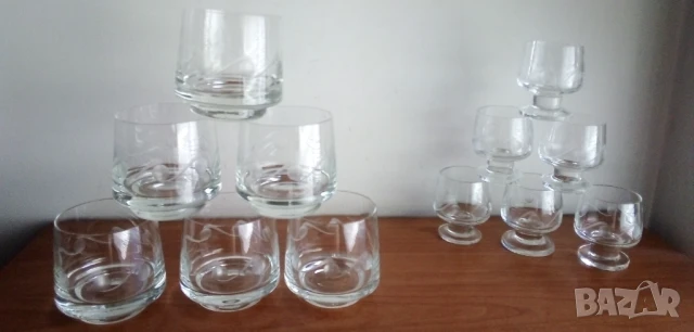 Комплект чаши, 6х6 броя стъкло