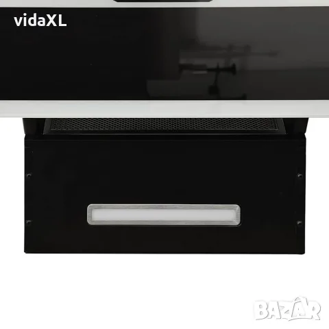 vidaXL Стенен абсорбатор, 60 см, стомана и закалено стъкло, черен, снимка 9 - Абсорбатори - 56147696