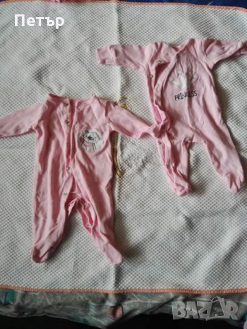 Лот бебешки дрехи момиче 0-3м, боди, ританки, гащеризон, чувалче, шапка, детски дрехи, снимка 2 - Комплекти за бебе - 34478354