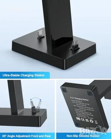 Зарядна станция 3-в-1 USB-C 30W за iPhone, Apple Watch и слушалки, снимка 7 - Безжични зарядни - 55829691