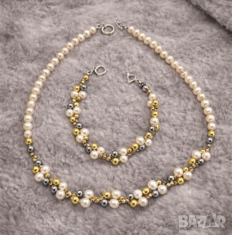 Бижута с естествени, култивирани перли - Авторска, бутикова бижутерия със сертификат, снимка 4 - Подаръци за жени - 53412691