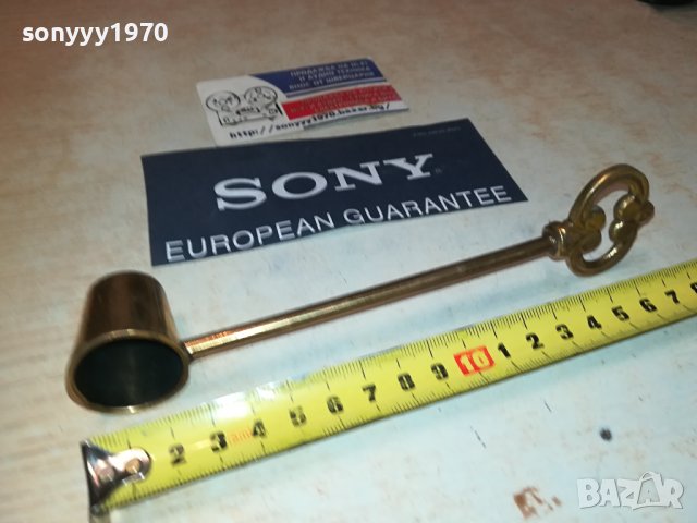 ГАСАЧ ЗА СВЕЩИ-МЕД МЕСИНГ 1007231939, снимка 2 - Антикварни и старинни предмети - 41509859