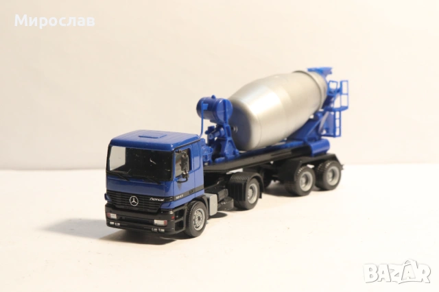 HERPA 1/87 MERCEDES ACTROS БЕТОНОВОЗ МИКСЕР КАМИОН МОДЕЛ, снимка 2 - Колекции - 53664785