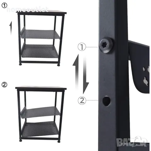 ПРОМОЦИЯ Масичка / шкаф за съхранение 2в1 в индустриален стил JINHUI X001D0J5C3, снимка 7 - Шкафове - 48848386