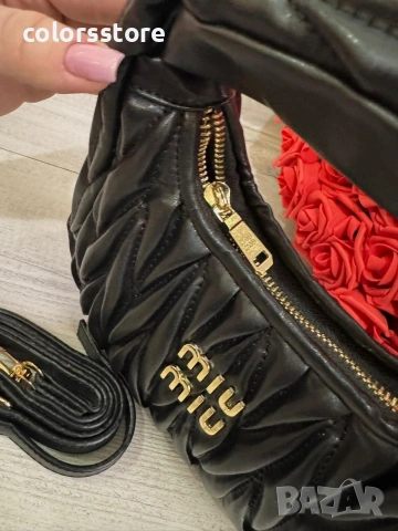 Черна чанта MiuMiu/IM89o, снимка 3 - Чанти - 36973018