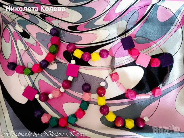 Дамски Колиета Ръчна изработка, снимка 4 - Колиета, медальони, синджири - 25853358