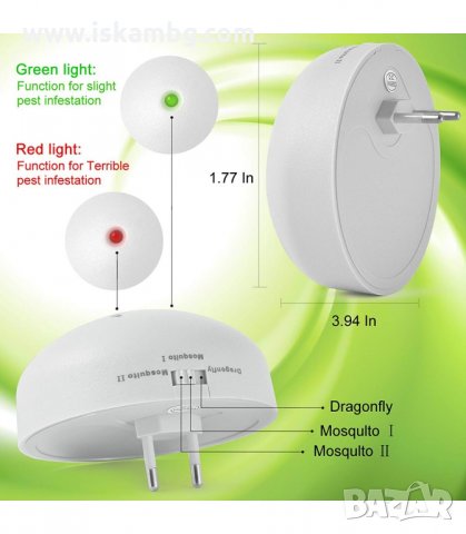 ЕЛЕКТРИЧЕСКИ УЛТРАЗВУКОВ УРЕД ПРОТИВ КОМАРИ И МУХИ - код 801, снимка 3 - Други стоки за дома - 34089859