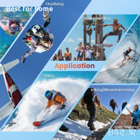 4K 60FPS 48MP WiFi екшън камера с тъчскрийн Go10, снимка 8 - Камери - 52901788