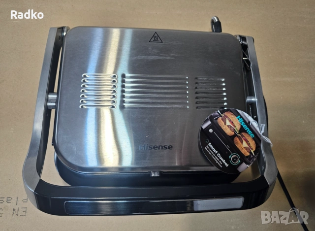Hisense Smart Contact Grill HCG2100S – контактна скара 180°, снимка 2 - Тостери - 53765216