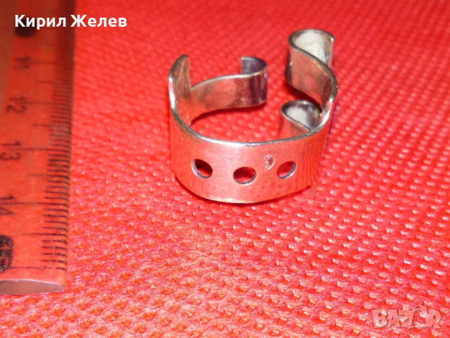 ШИКОЗЕН РЕГУЛЕРУЕМ МАРКОВ АРТ СРЕБЪРЕН ПРЪСТЕН СРЕБРО 950 ПРОБА УНИКАЛЕН ДИЗАЙНЕРСКИ МОДЕЛ 41892, снимка 10 - Пръстени - 44610056