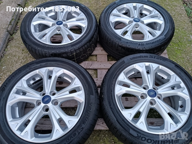 Лети джанти 17ки 5х108 Ford + летни гуми 225/50/17 Hankook, снимка 2 - Гуми и джанти - 52685674