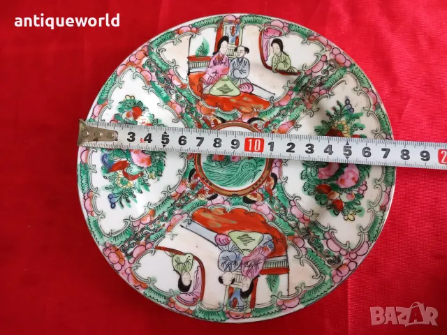 Стара КИТАЙСКА Чиния Маркирана , Family Rose, снимка 6 - Антикварни и старинни предмети - 49957817