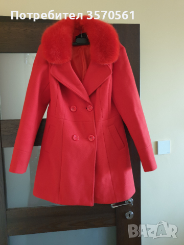 Червено палто, снимка 4 - Палта, манта - 44524217