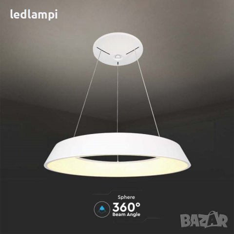 LED Полилей 48W Бял Димиране , снимка 2 - Полилеи - 40748281