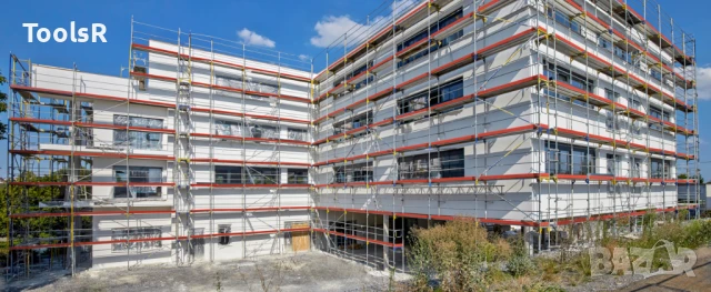 фасадно скеле, рамково скеле, тръбно скеле, външно, метално скеле, Layher SpeedyScaf под наем