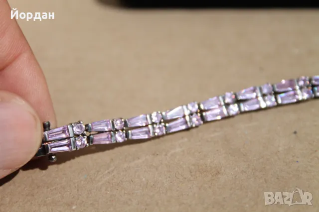 Сребърна дамска гривна, снимка 11 - Гривни - 47282190