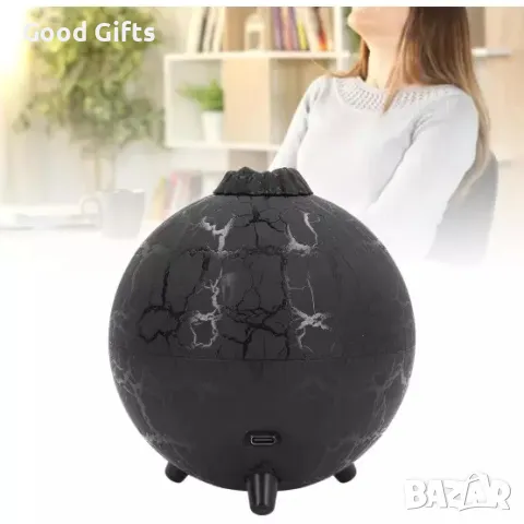 Арома дифузер със светлини Вулкан с пламъчен ефект, снимка 4 - Други стоки за дома - 48040584