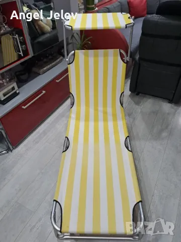 алуминиев шезлонг, снимка 4 - Градински мебели, декорация  - 49715922