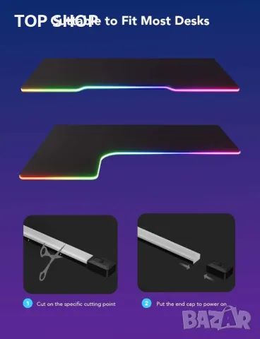 Govee H61C3 RGBIC светлини за игри неонови светлини LED въже за геймърско бюро, снимка 5 - Лед осветление - 49064926