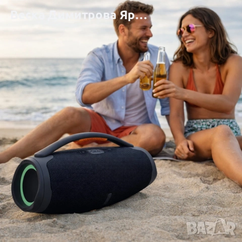 Преносима караоке тонколона с 2 микрофона B21 BOOMBOX - мощен звук и RGB Led осветление, снимка 4 - Тонколони - 53783177