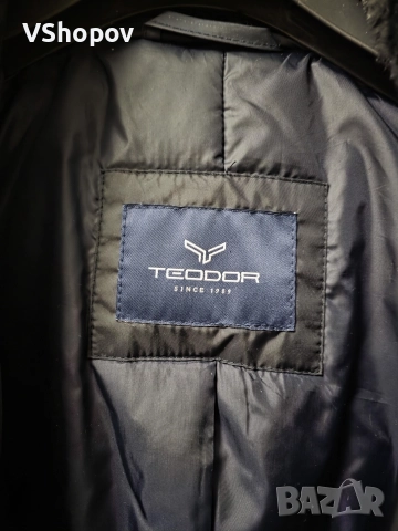 Мъжко палто TEODOR – Navy, размер 50, снимка 4 - Палта - 52595543