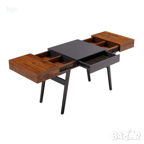 Ново Масивно Разтегателно Работно Бюро Kring Extensible, 130x76x61.5, Метал + MDF, снимка 3 - Бюра - 50548838