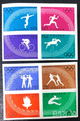 Полша, 1960 г. - лот на тема музика, личности, носии, спорт, история, изкуство, архитектура, птици, снимка 5 - Филателия - 53250840